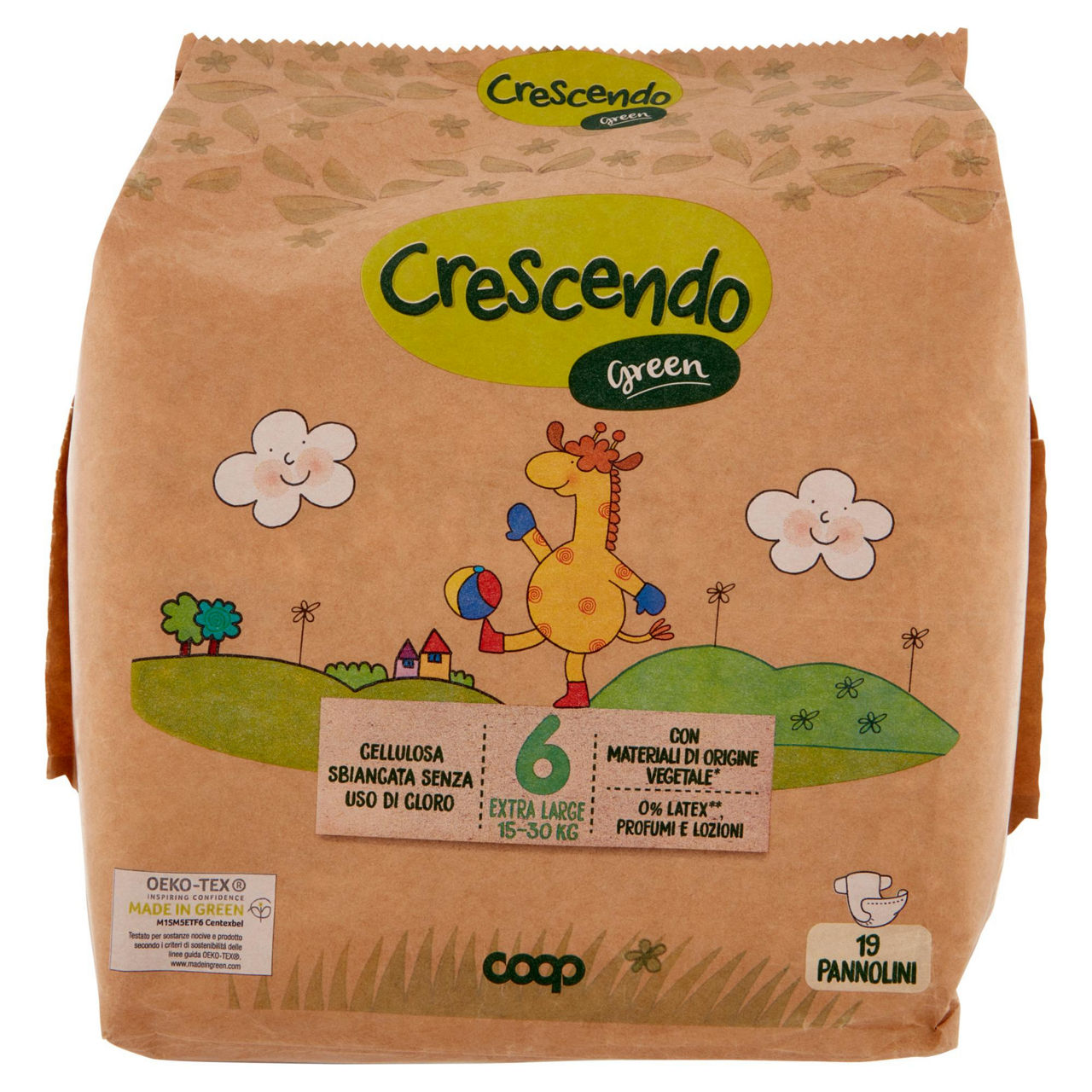 Pannolini coop crescendo green tg 6 pz.19