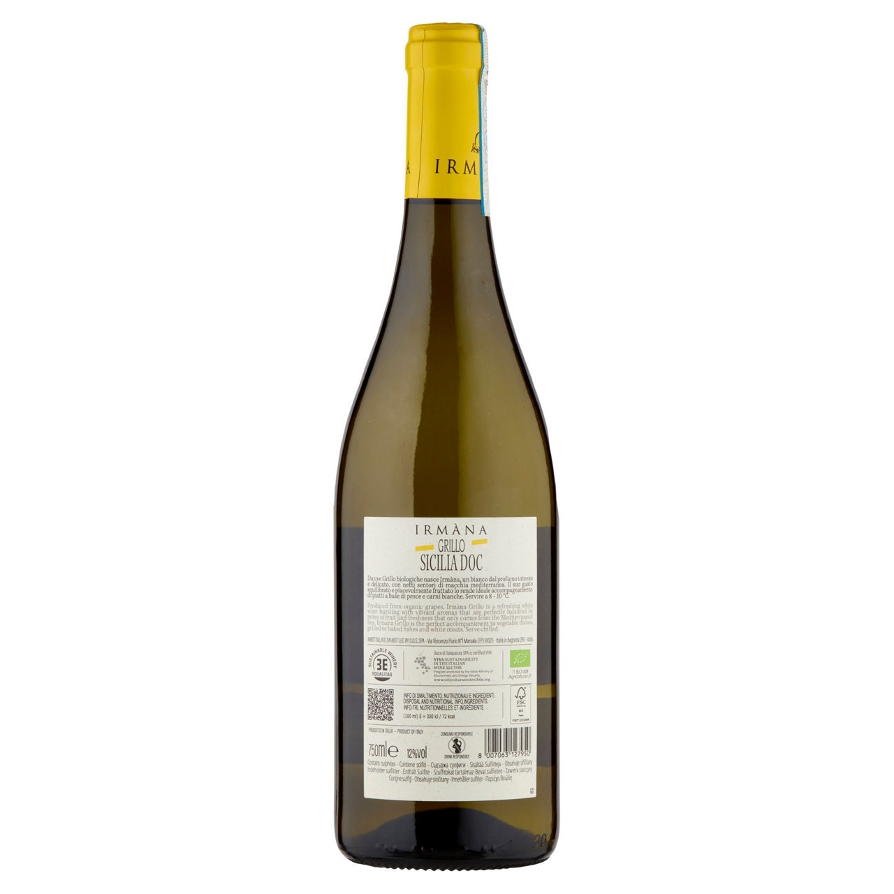 Vino bianco Irmàna Grillo Sicilia DOC bio 750 ml - Immagine 51