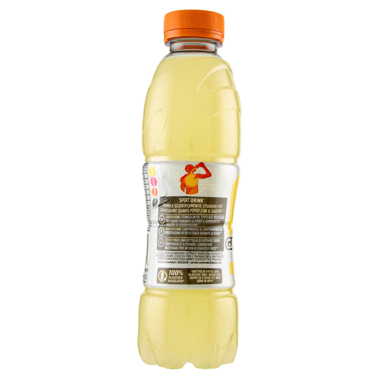 Integratore salino gatorade gusto limone rpet 100% tappo sport ml 500 - Immagine 11