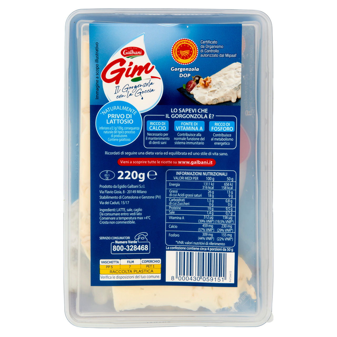 Formaggio gorgonzola DOP con la goccia 220 gr - Immagine 11
