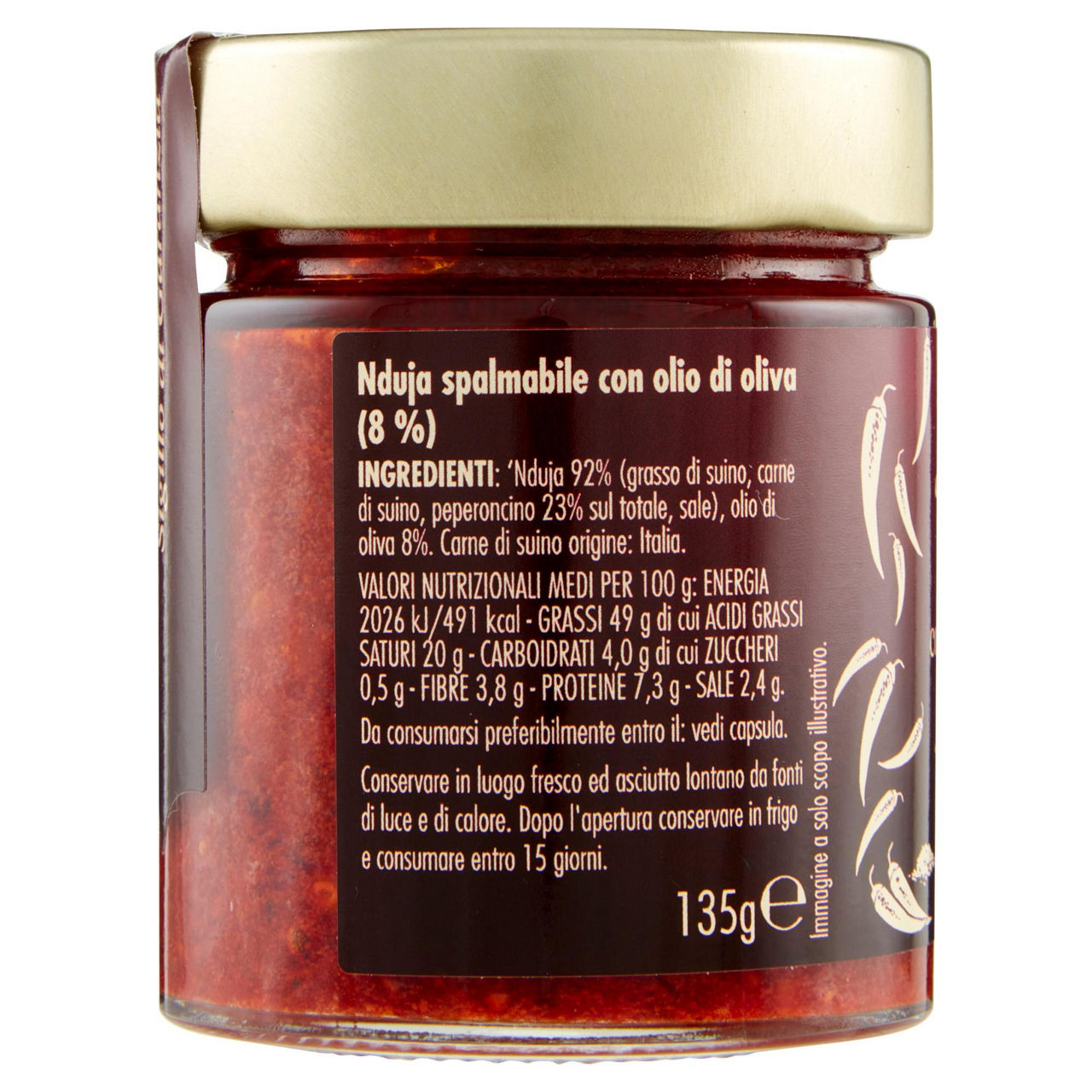 Nduja spalmabile con peperoncino di Calabria spalmabile 135 gr - Immagine 41