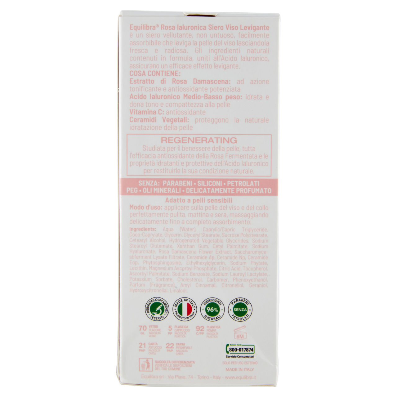 Siero viso levigante Rosa Ialuronica 30 ml - Immagine 31