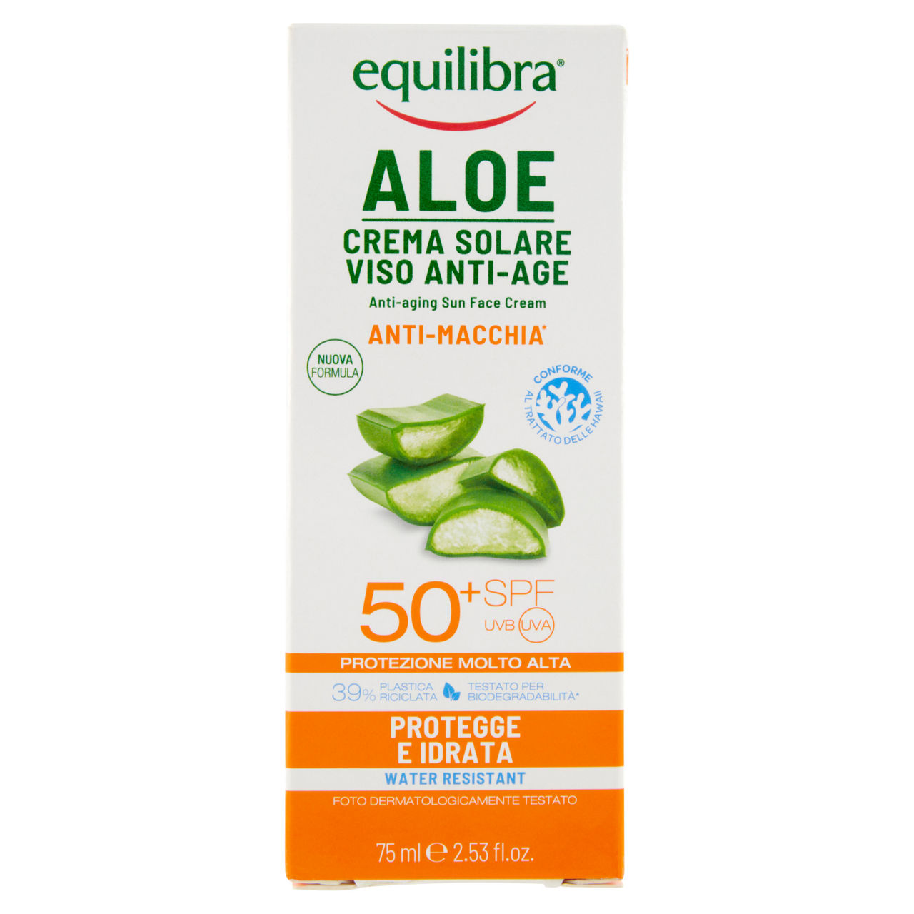 Crema solare viso equilibra spf50+ ml 75 - Immagine 01