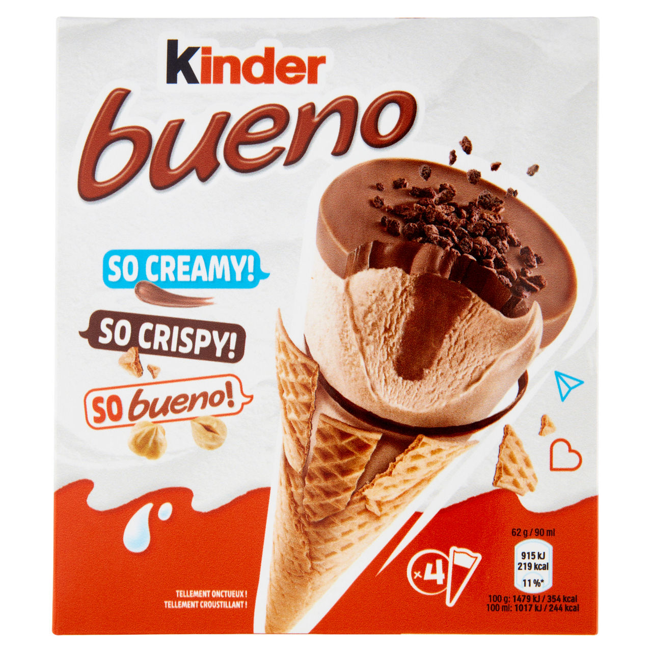 Cono gelato Kinder Bueno 4 pz 248 gr