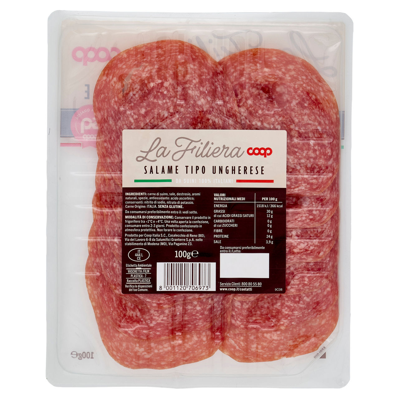 Salame tipo Ungherese affettato 100 gr - Immagine 41