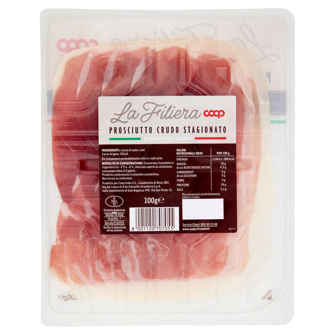 Prosciutto crudo stagionato affettato 100 gr - Immagine 11