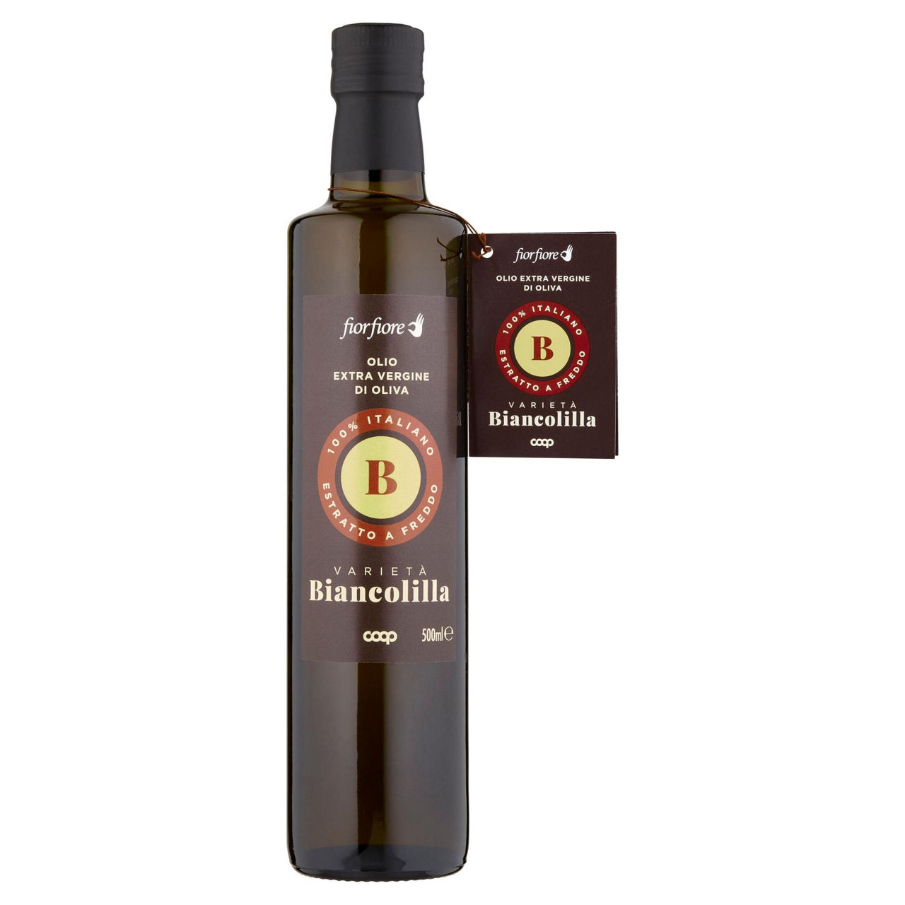 Olio extra vergine di oliva 100% italiano varietà Biancolilla 500 ml - Immagine 01