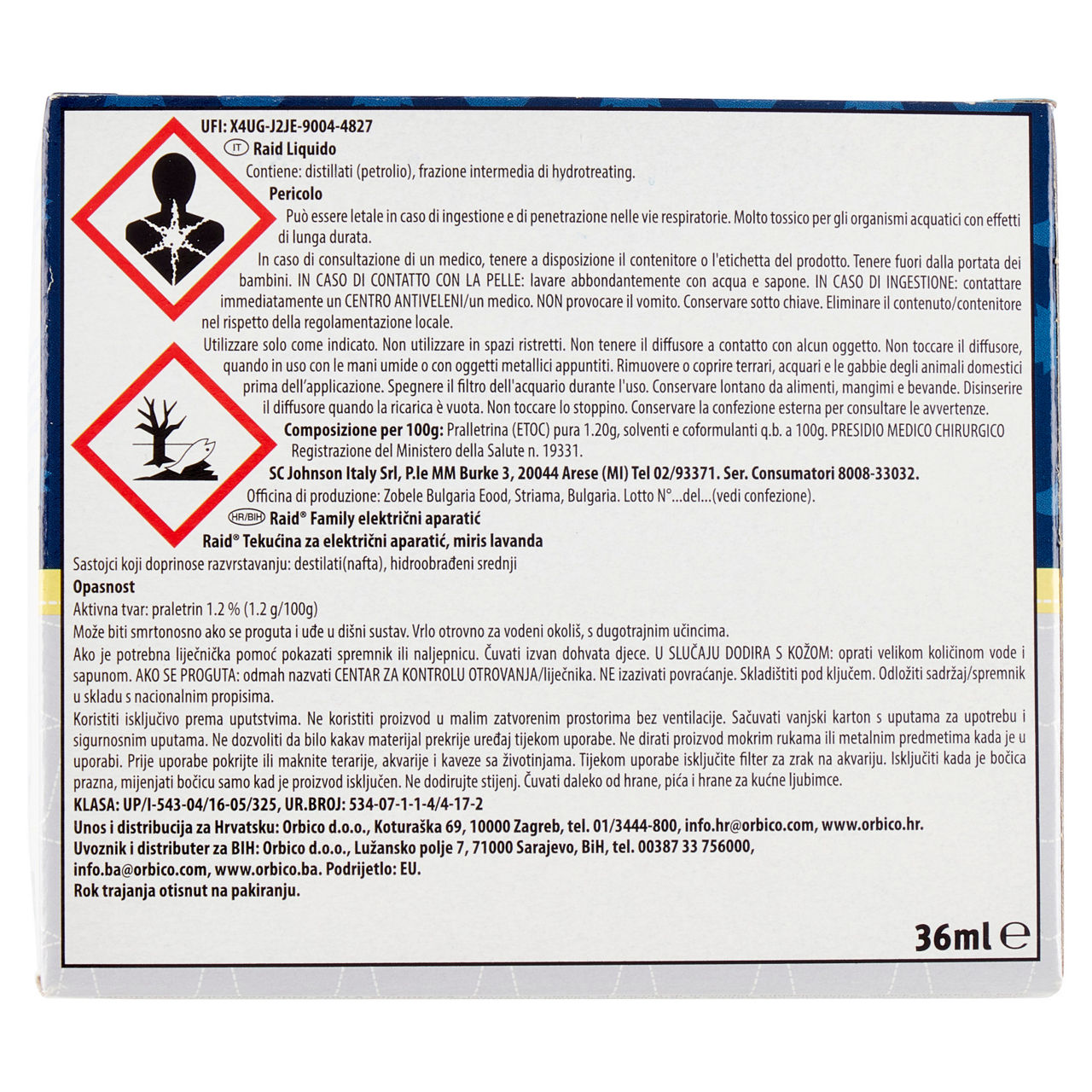 Insetticida elettroemanatore raid family base+ricarica 60notti ml 36 pz.1 - Immagine 61