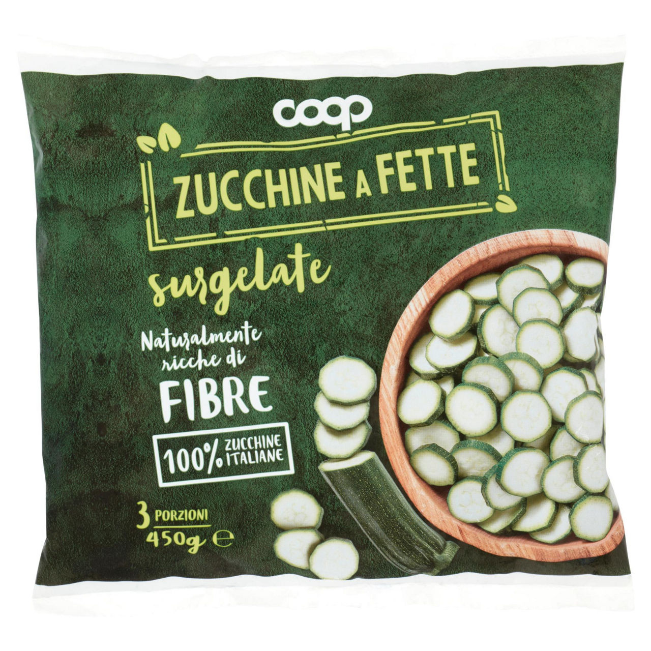 Zucchine a fette surgelate 450 gr