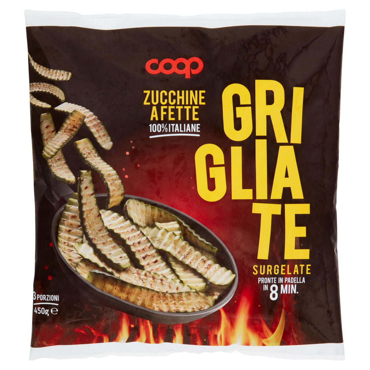 Zucchine a fette grigliate surgelate 450 gr