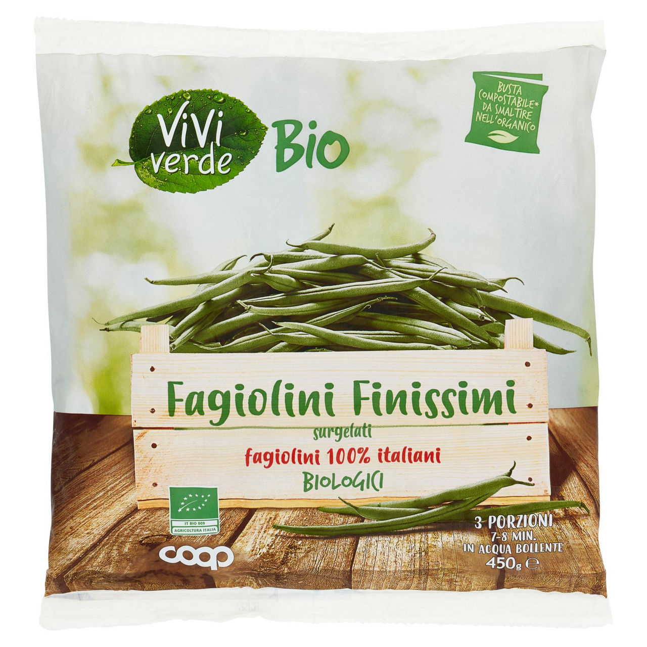 Fagiolini finissimi bio surgelati 450 gr