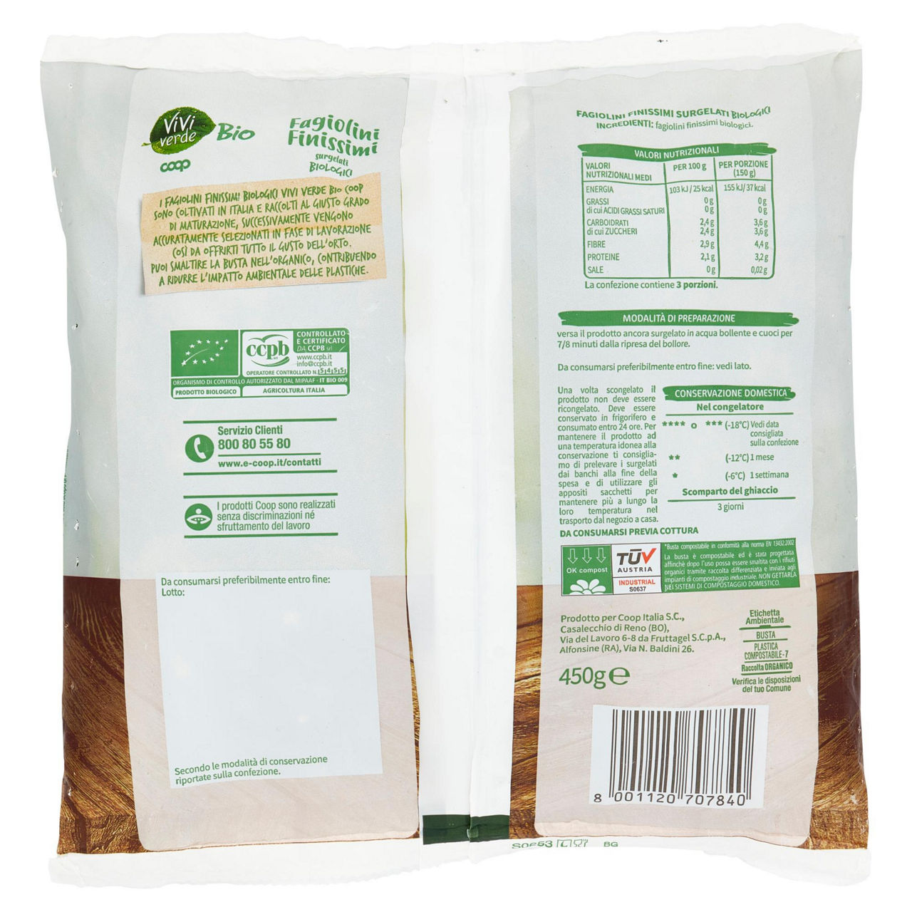 Fagiolini finissimi bio surgelati 450 gr - Immagine 41