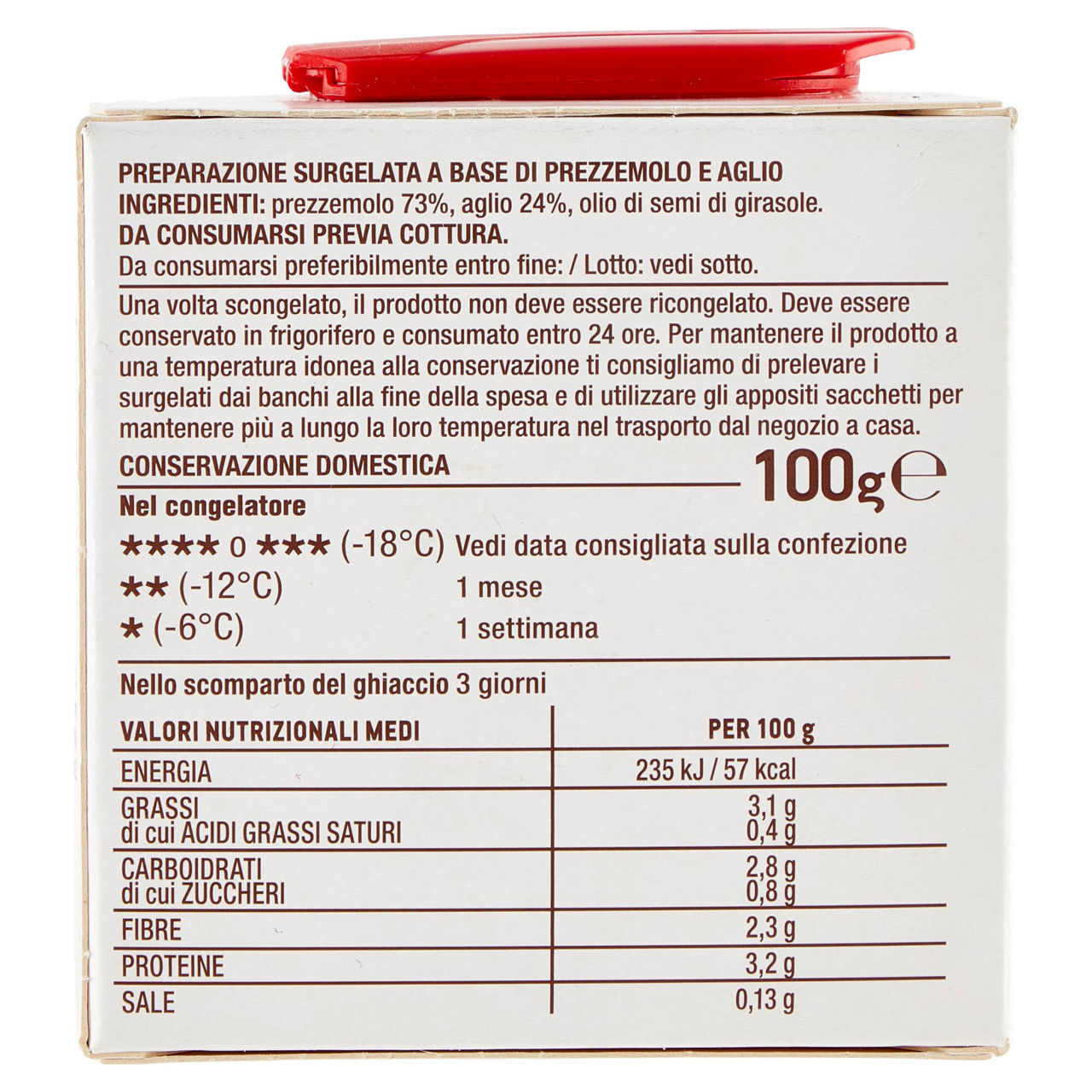 Aglio e prezzemolo tritati e surgelati 100 gr - Immagine 31
