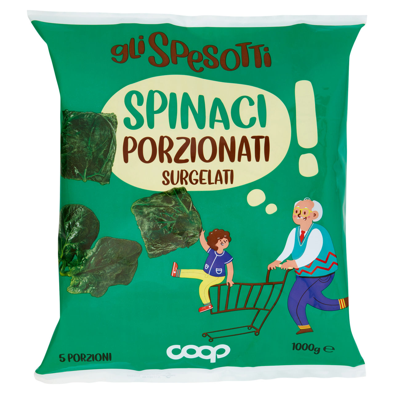 Spinaci porzionati surgelati 1 kg - Immagine 01
