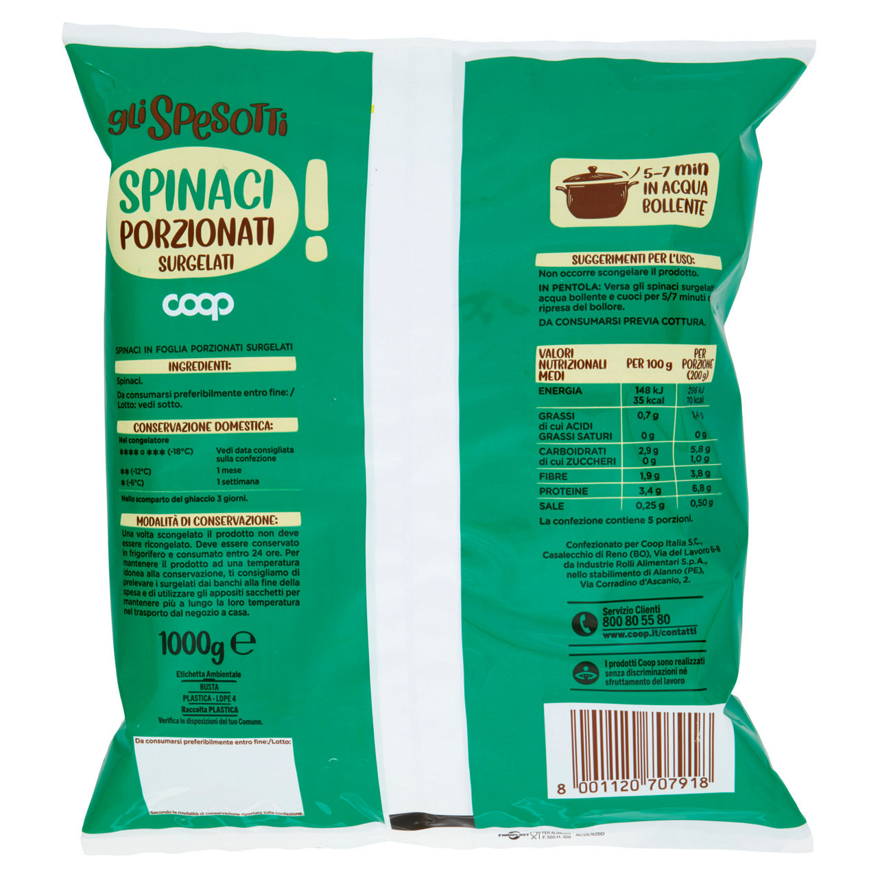 Spinaci porzionati surgelati 1 kg - Immagine 11