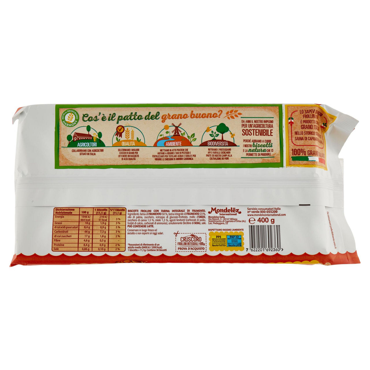 Biscotti integrali con zucchero grezzo di canna e miele 400 gr - Immagine 11