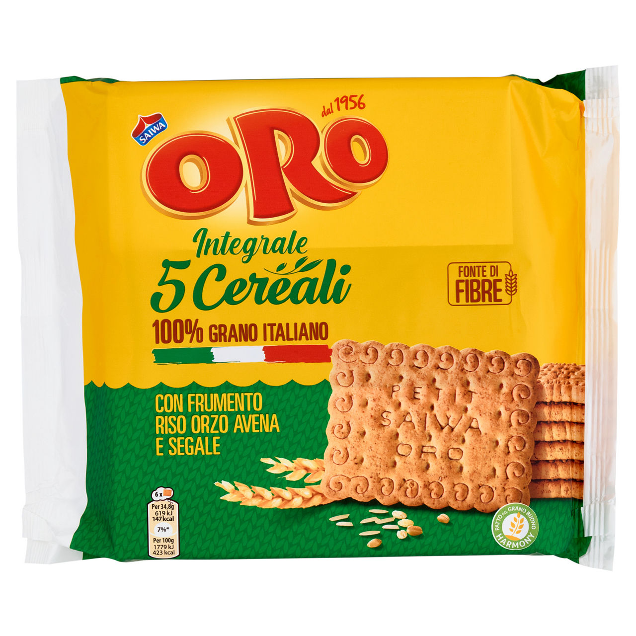 Biscotti integrali secchi ai 5 cereali 420 gr - Immagine 01