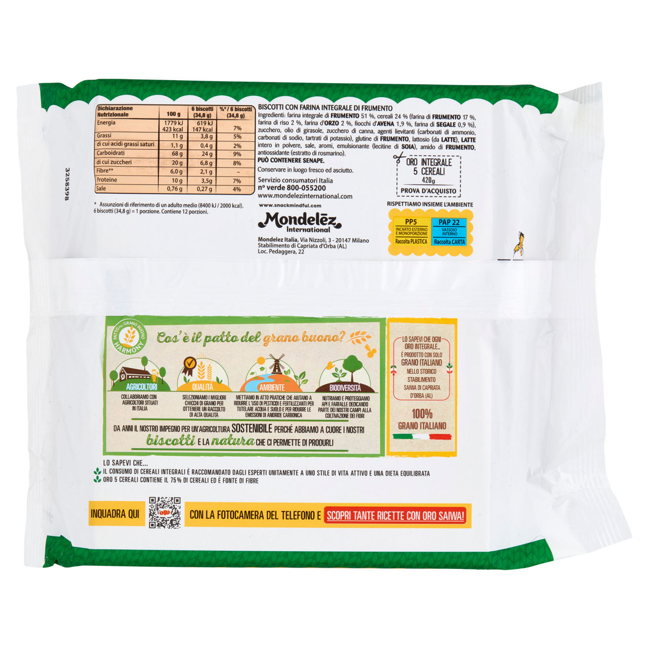 Biscotti integrali secchi ai 5 cereali 420 gr - Immagine 11