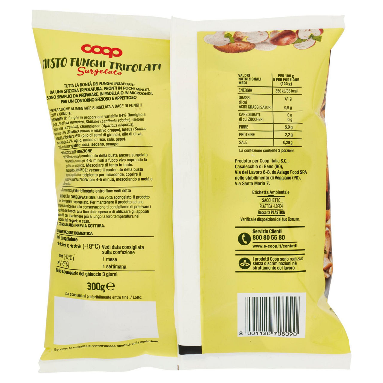 Misto funghi trifolati surgelato 300 gr - Immagine 51