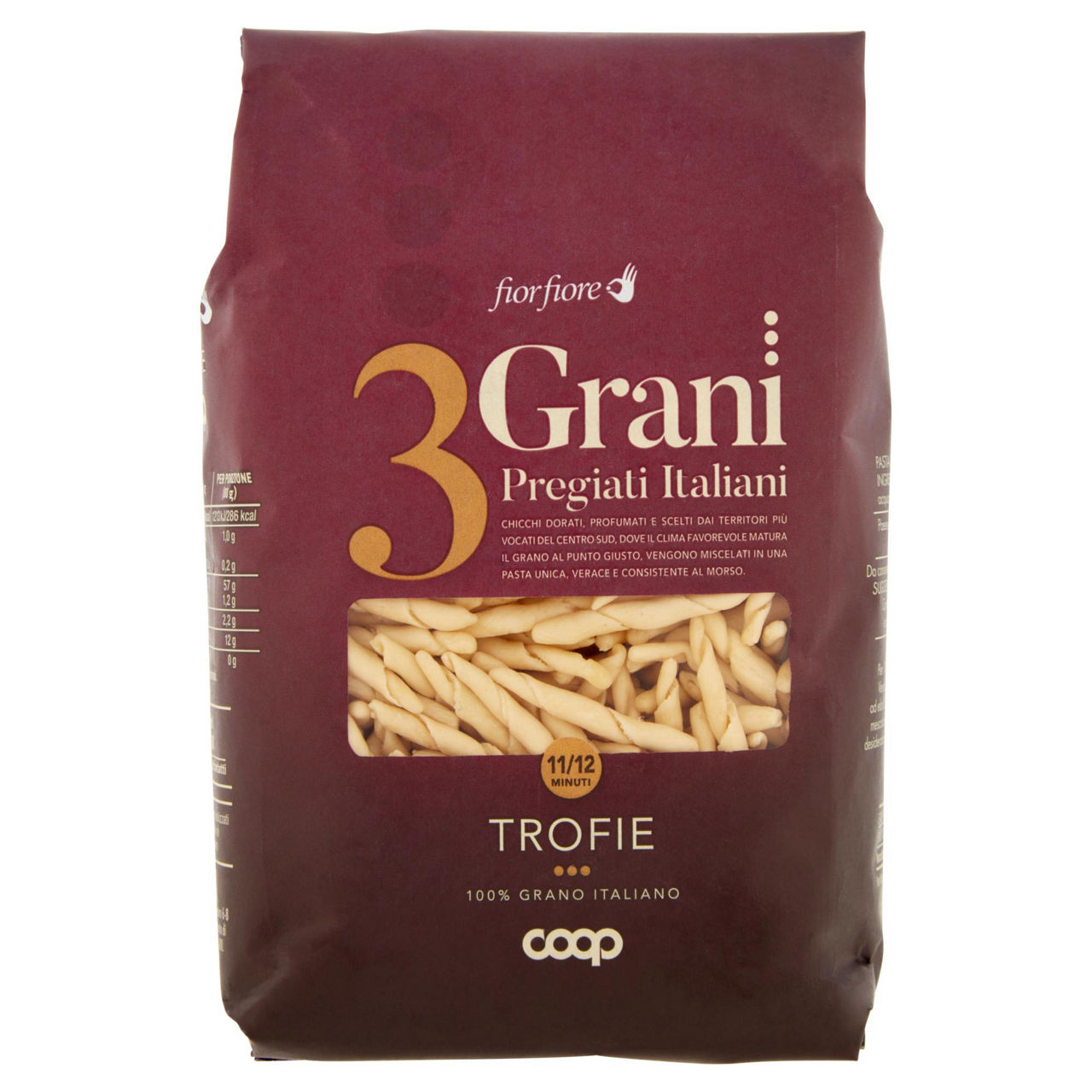 Trofie pasta di semola di grano duro 3 Grani Pregiati Italiani 500 gr - Immagine 01