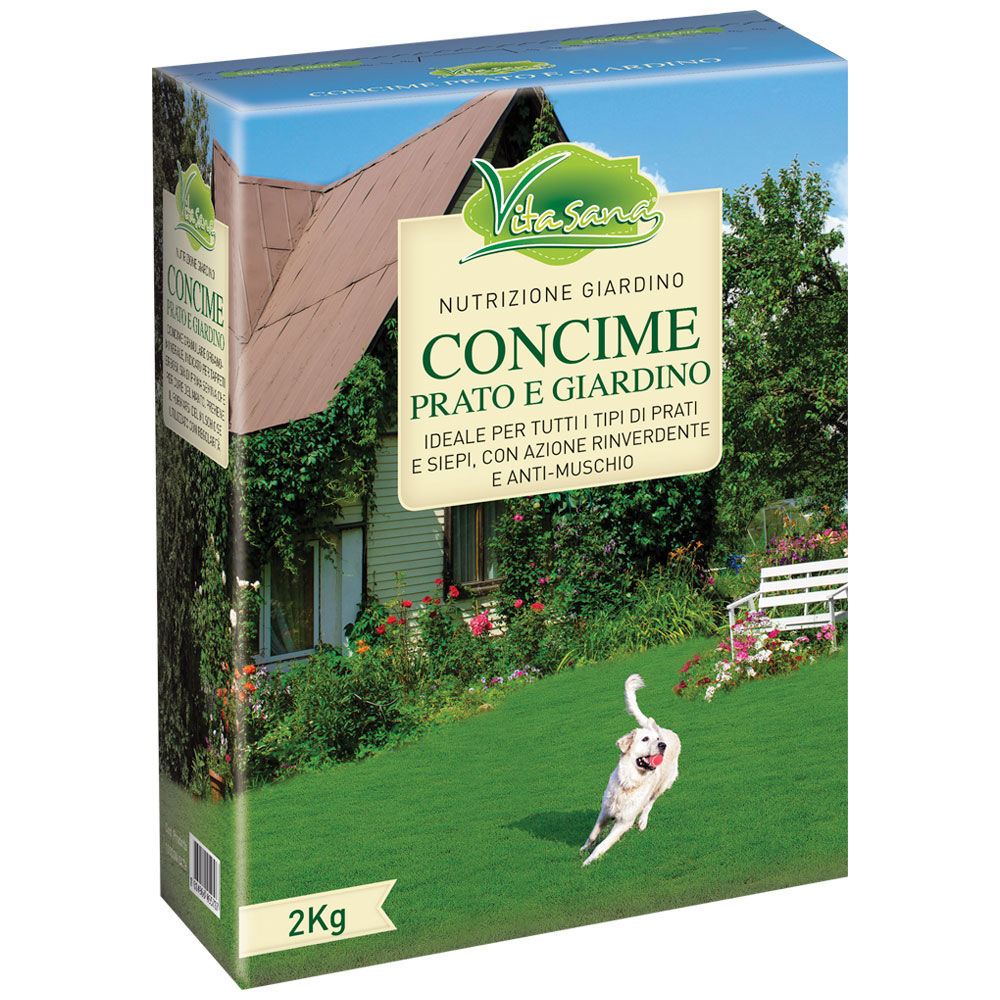 Concime granulare prato e giardino  - lenta cessione 2 kg - Immagine 01