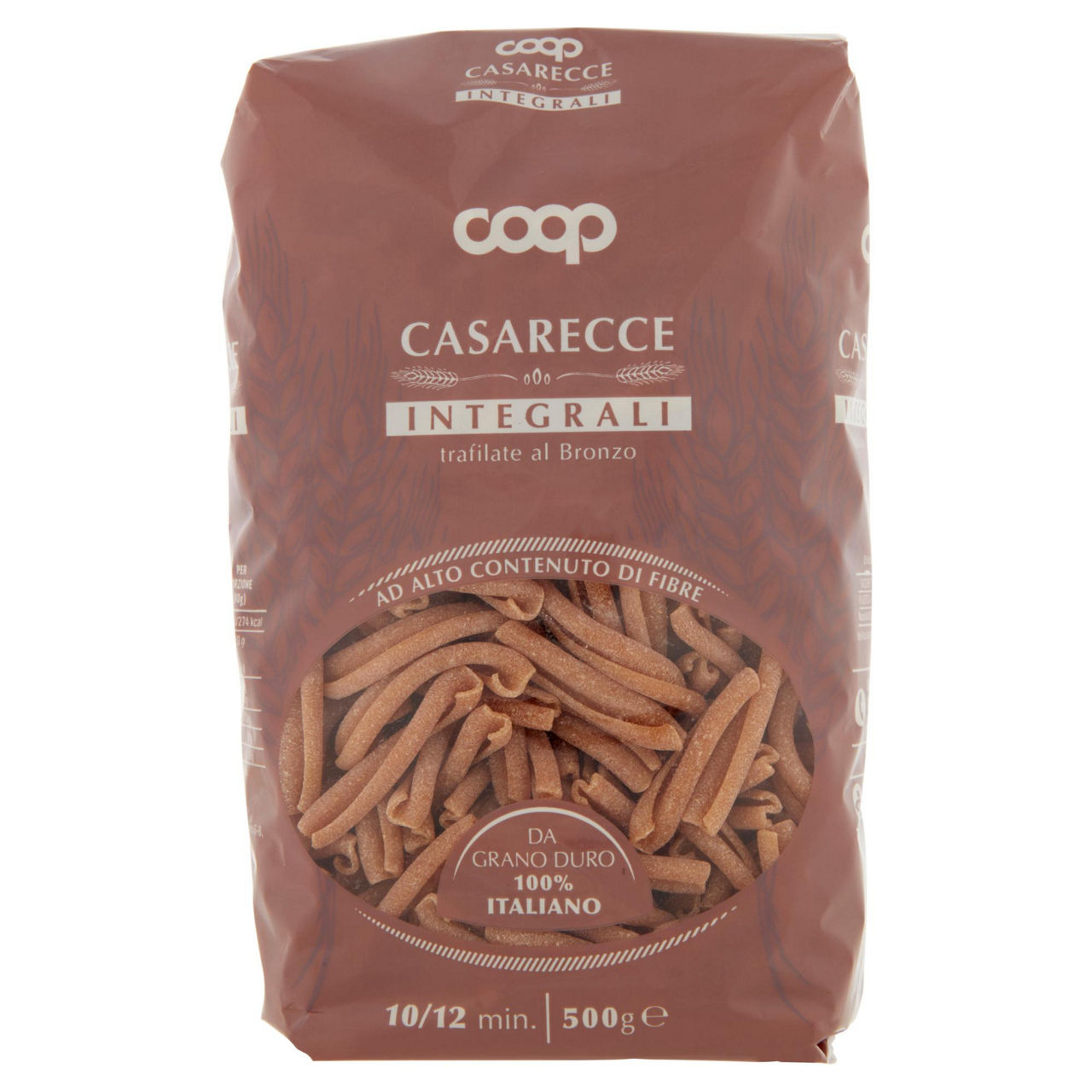 Casarecce integrali coop grano 100% italiano g500 - Immagine 01