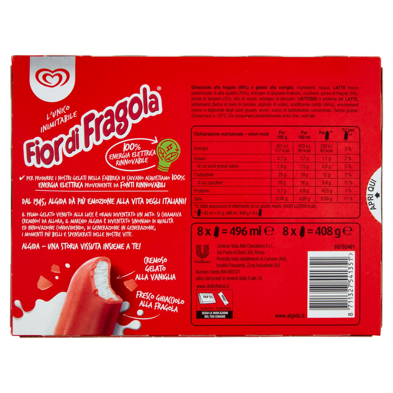 Stecco gelato gusto fior di fragola 8 pz 408 gr - Immagine 31