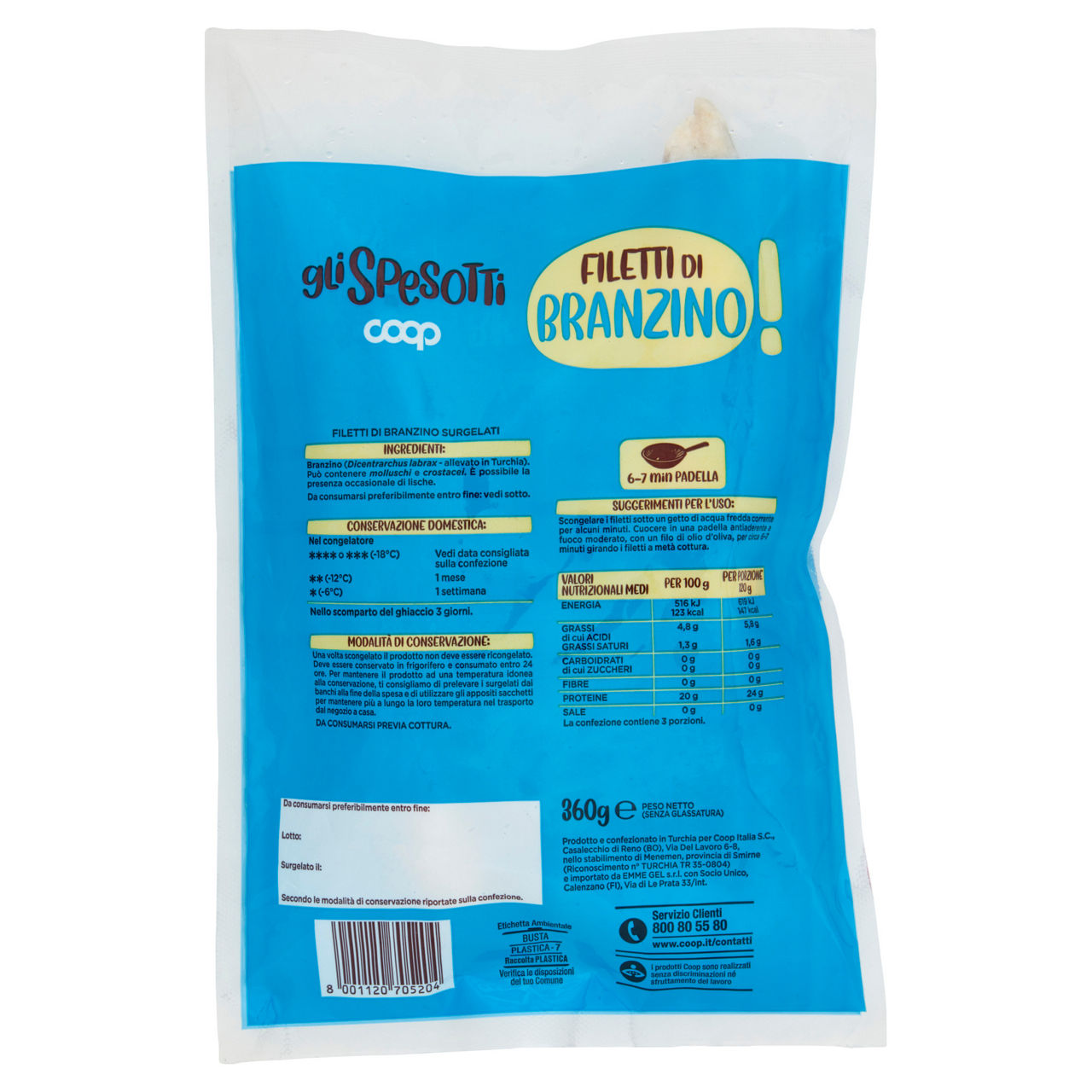 Filetti di branzino surgelati 360 gr - Immagine 11