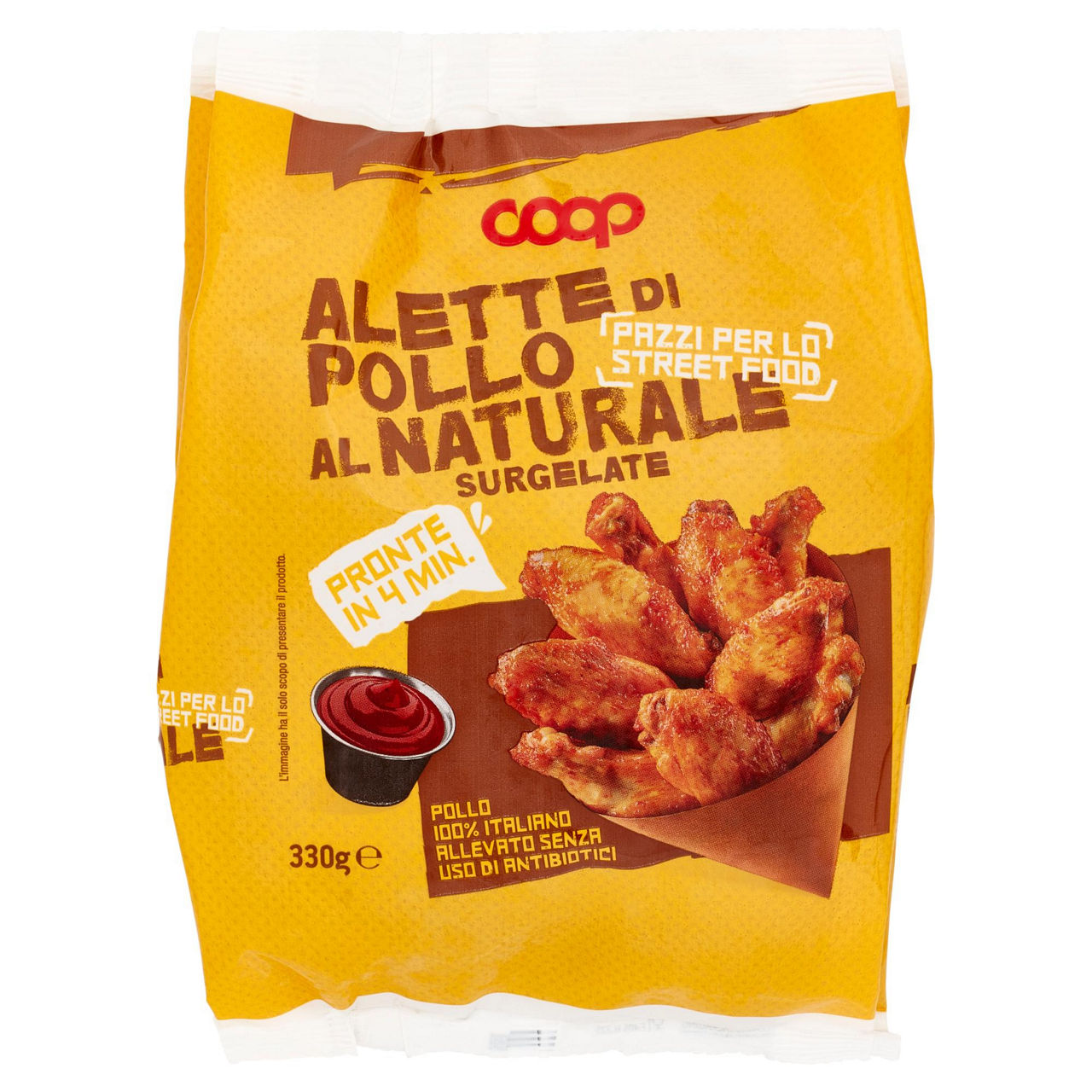 Alette di pollo al naturale surgelate 330 gr