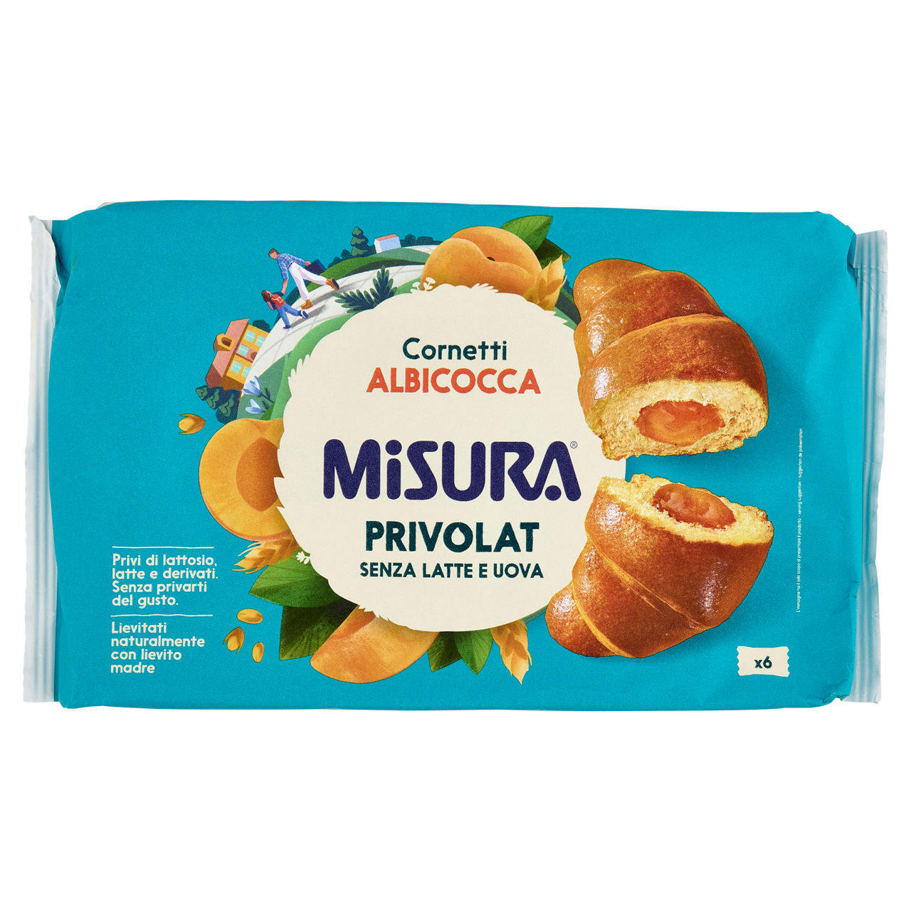 Cornetto albicocca senza latte e uova 298 gr