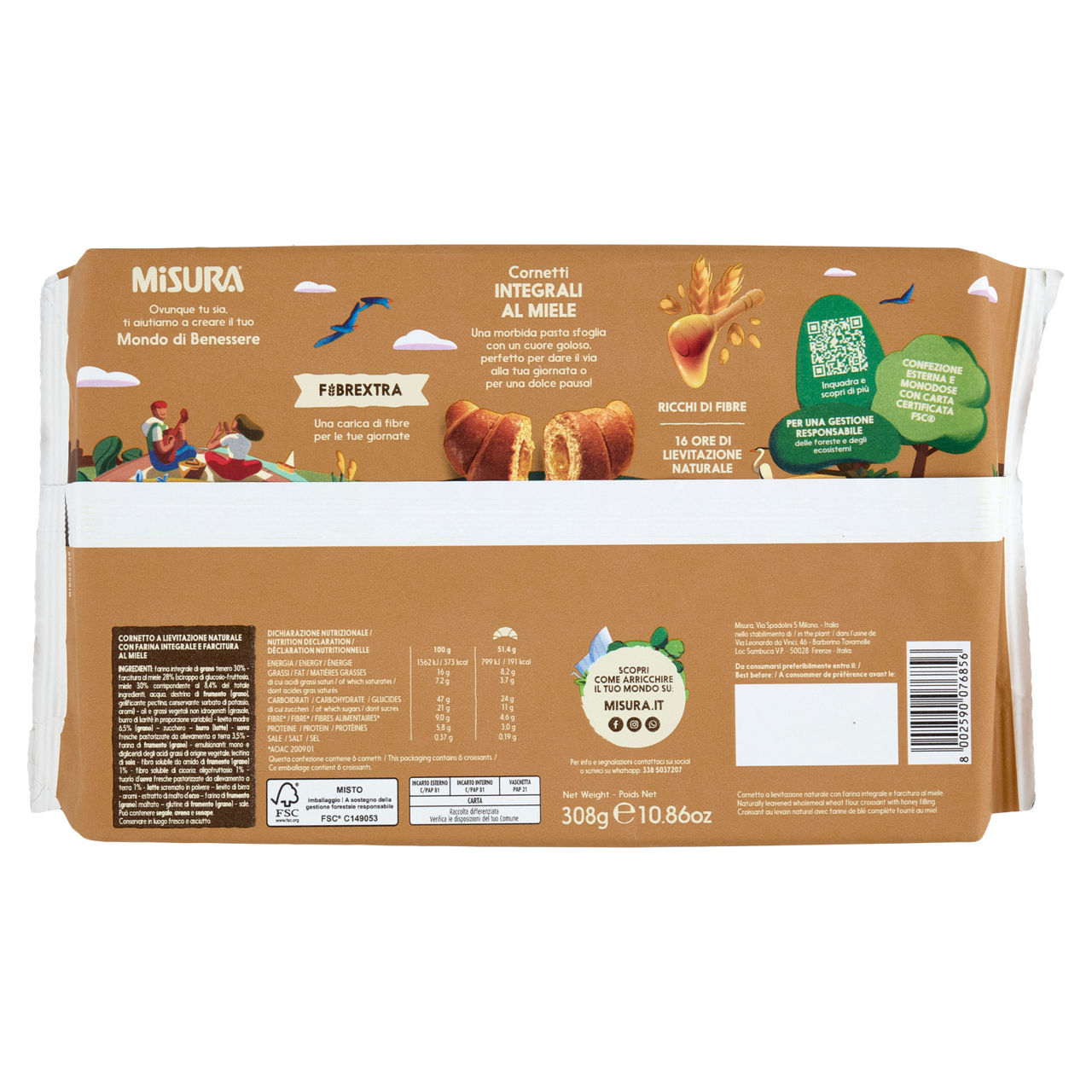 Cornetto integrale miele 308 gr - Immagine 31
