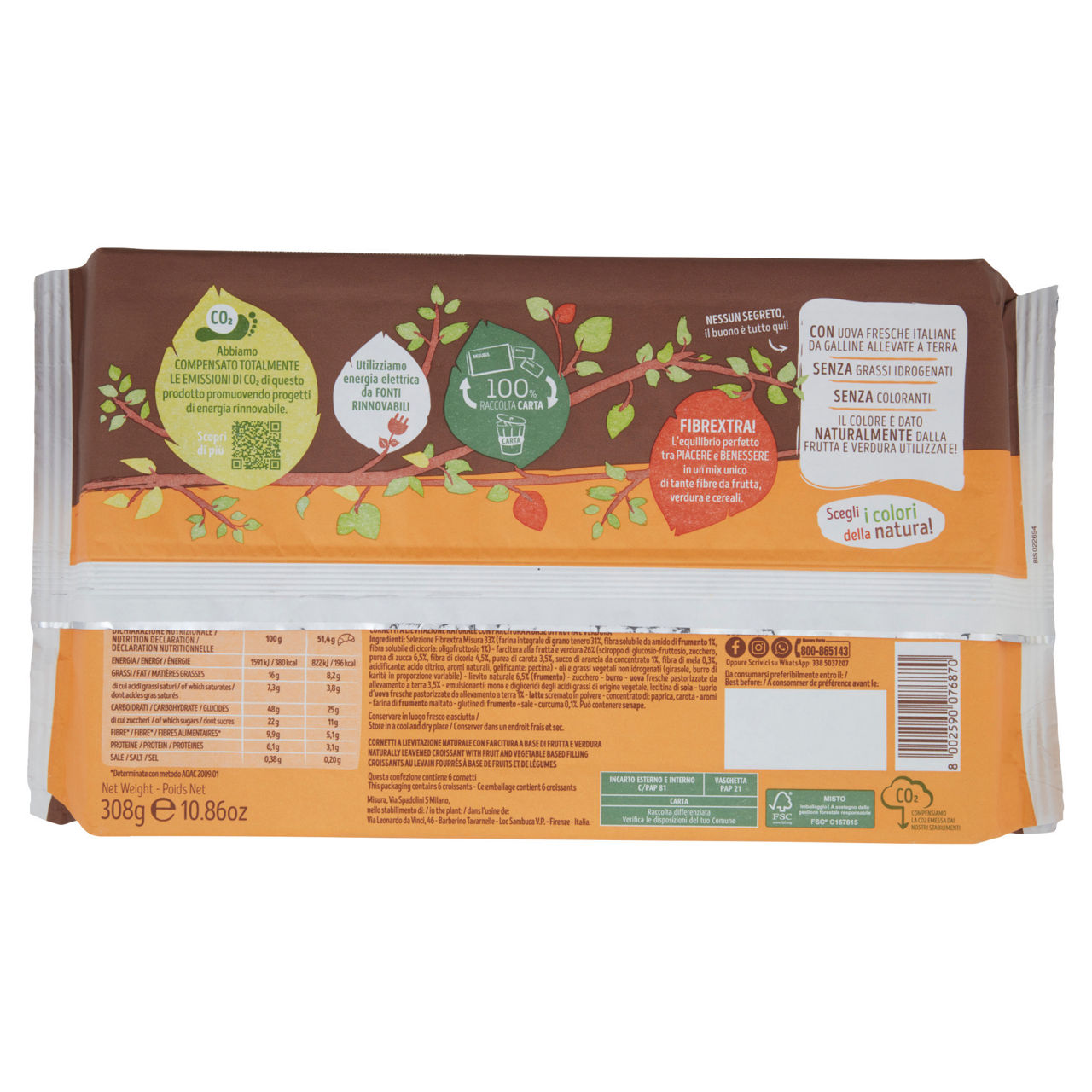 Cornetto integrale zucca carota e arancia 308 gr - Immagine 21