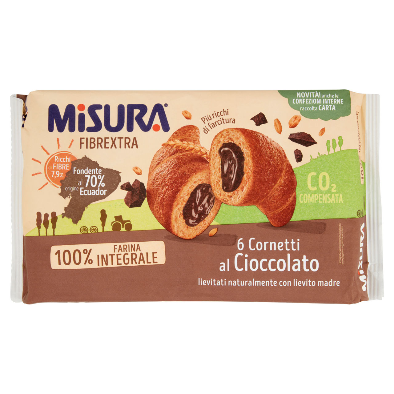 Cornetto integrale cioccolato 308 gr