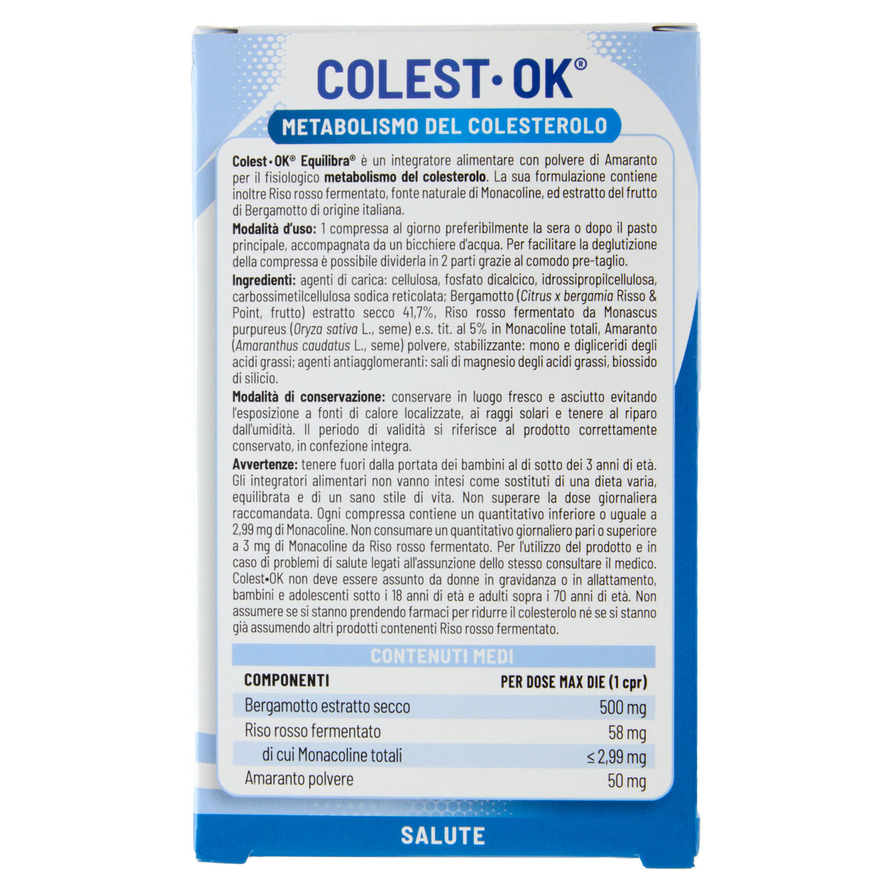 Integratore alimentare Colest-ok 20 compresse - Immagine 51