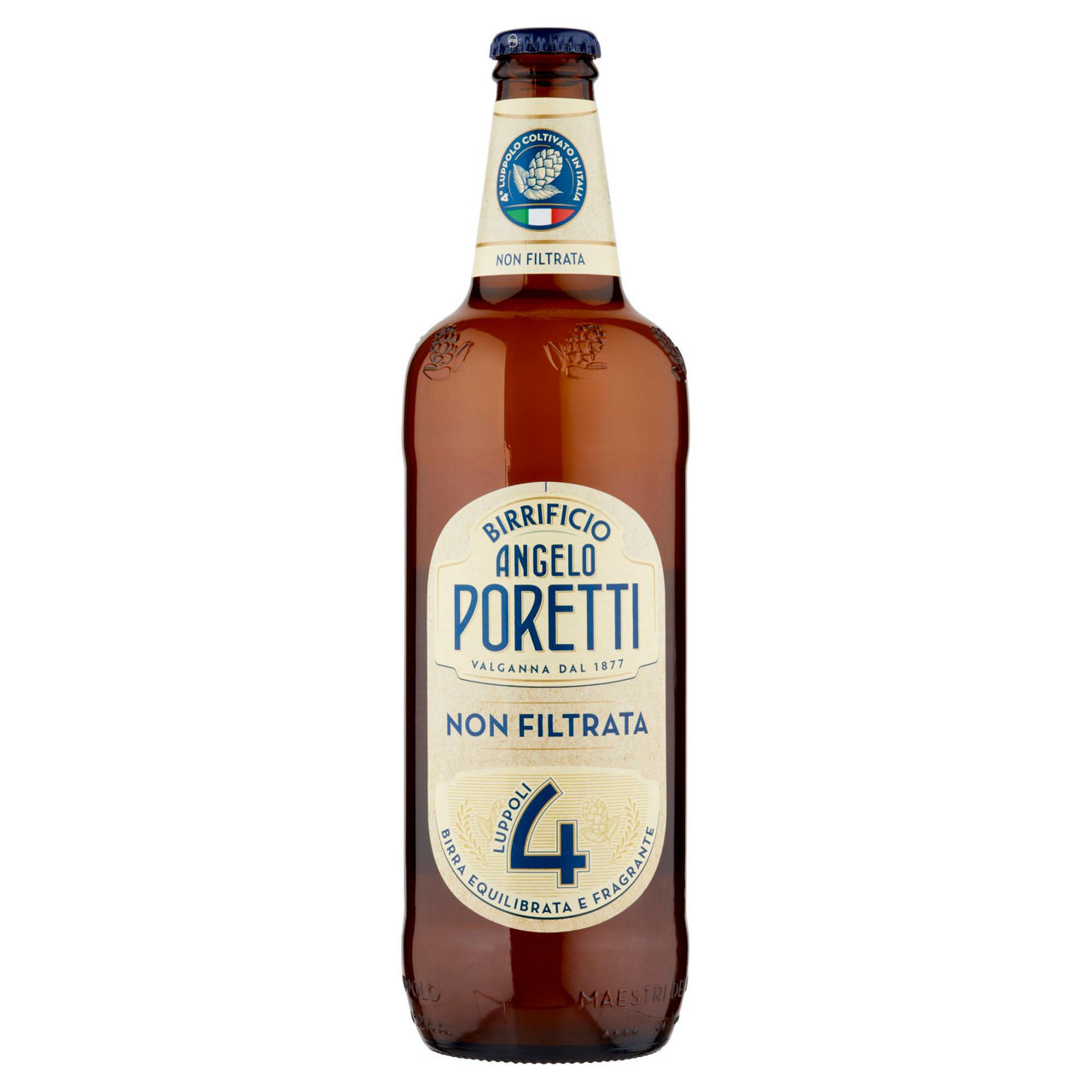 Birra Poretti 4 luppoli non filtrata 660 ml