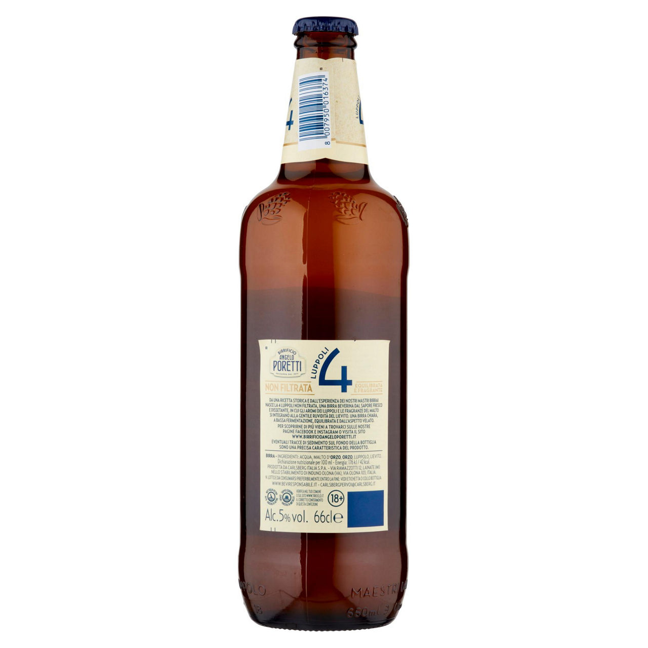 Birra Poretti 4 luppoli non filtrata 660 ml - Immagine 11