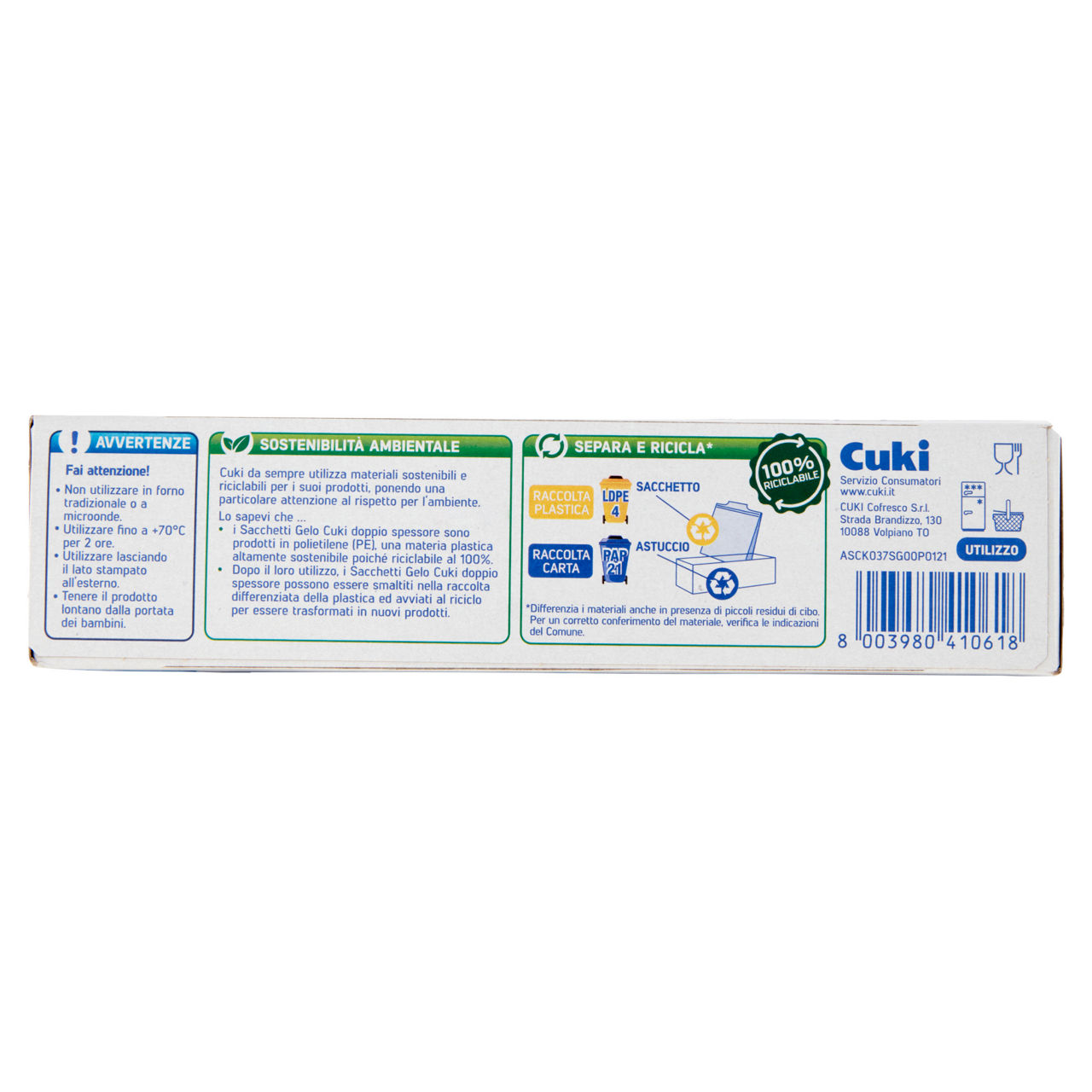 Sacchetti gelo cuki doppio spessore piccoli 1lt 17x17cm pz.15 - Immagine 11