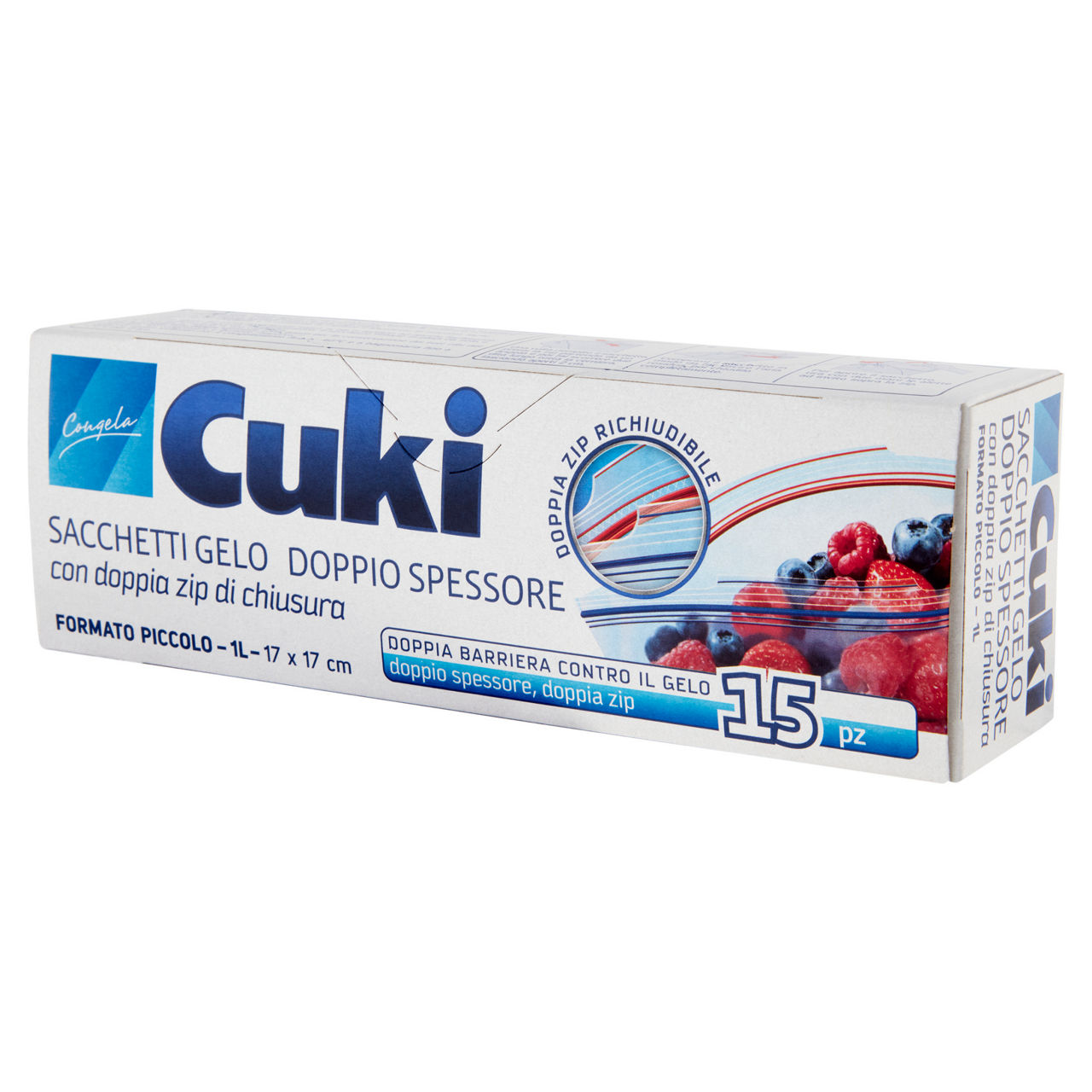 Sacchetti gelo cuki doppio spessore piccoli 1lt 17x17cm pz.15 - Immagine 21