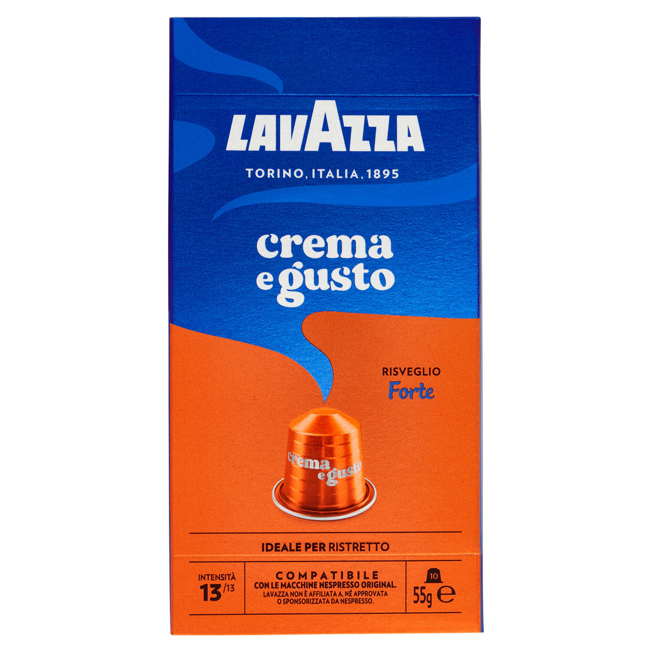 CAPSULE NESPRESSO COMPATIBILI CREMA E GUSTO FORTE LAVAZZA PZ. 10 G55 - Immagine 01