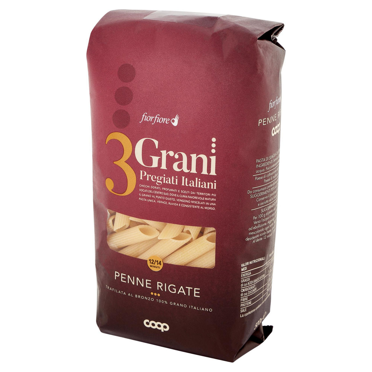 Penne rigate pasta di semola di grano duro 3 Grani Pregiati Italiani 500 gr - Immagine 51