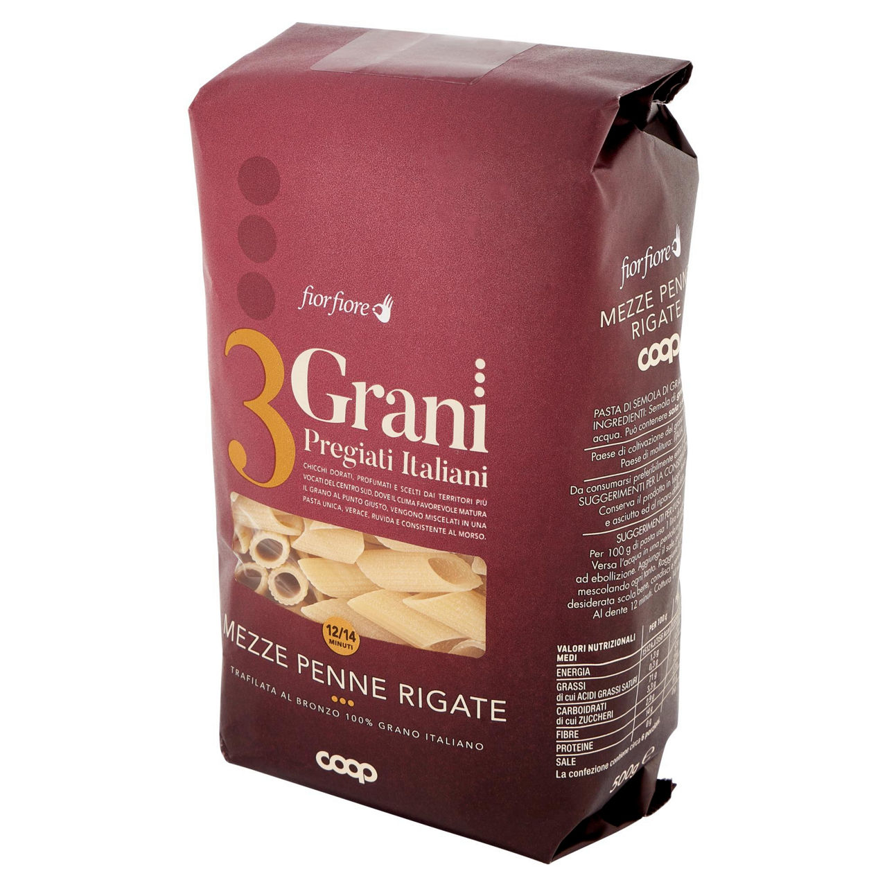 Mezze penne rigate pasta di semola di grano duro 3 Grani Pregiati Italiani 500 gr - Immagine 41
