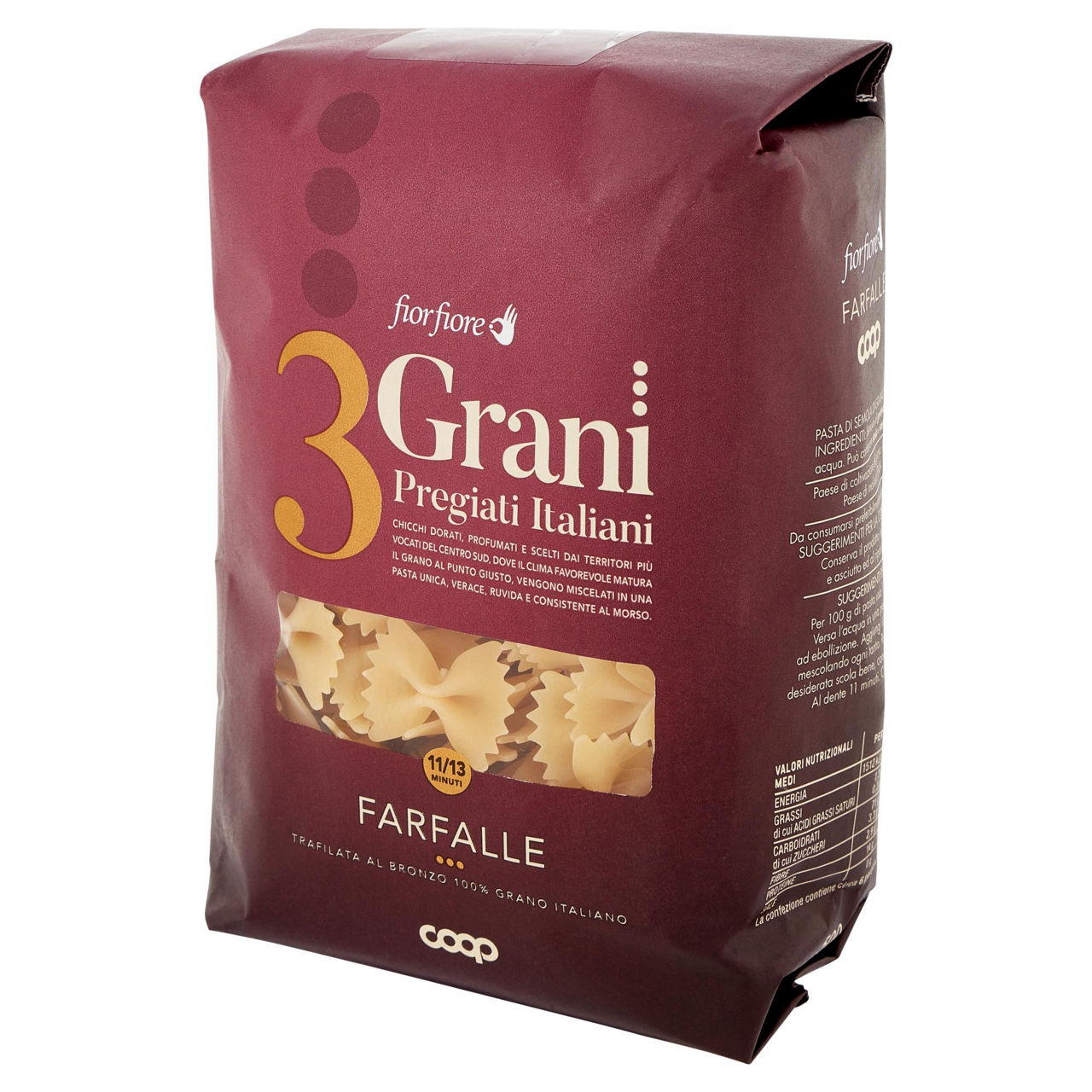 Farfalle pasta di semola di grano duro 3 Grani Pregiati Italiani 500 gr - Immagine 61
