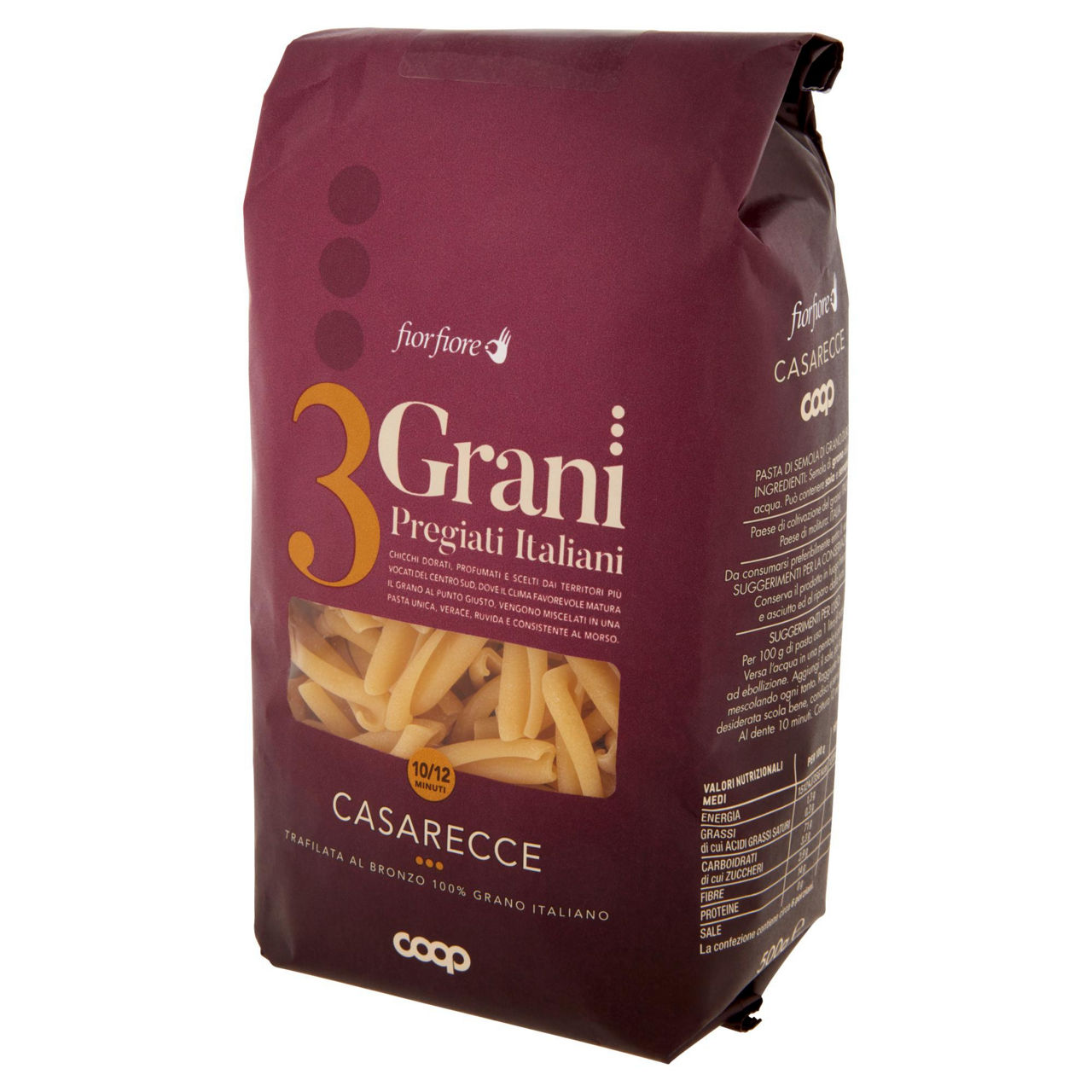 Casarecce pasta di semola di grano duro 3 Grani Pregiati Italiani 500 gr - Immagine 51