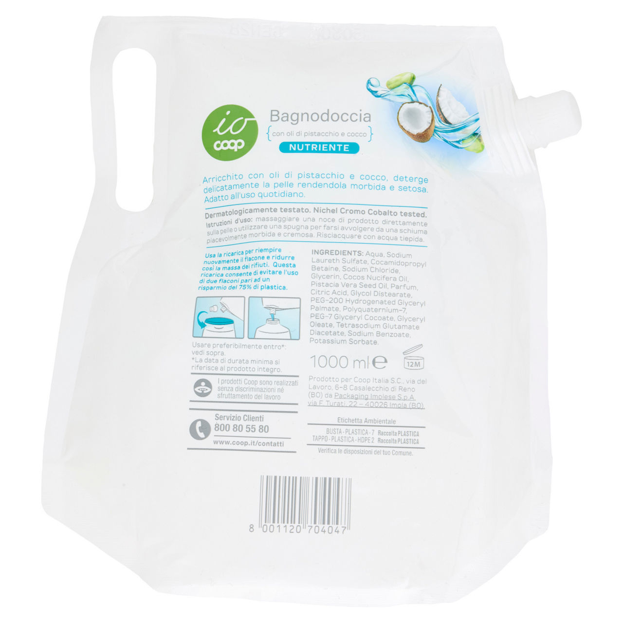 Ricarica bagnodoccia nutriente io coop ml 1000 - Immagine 51