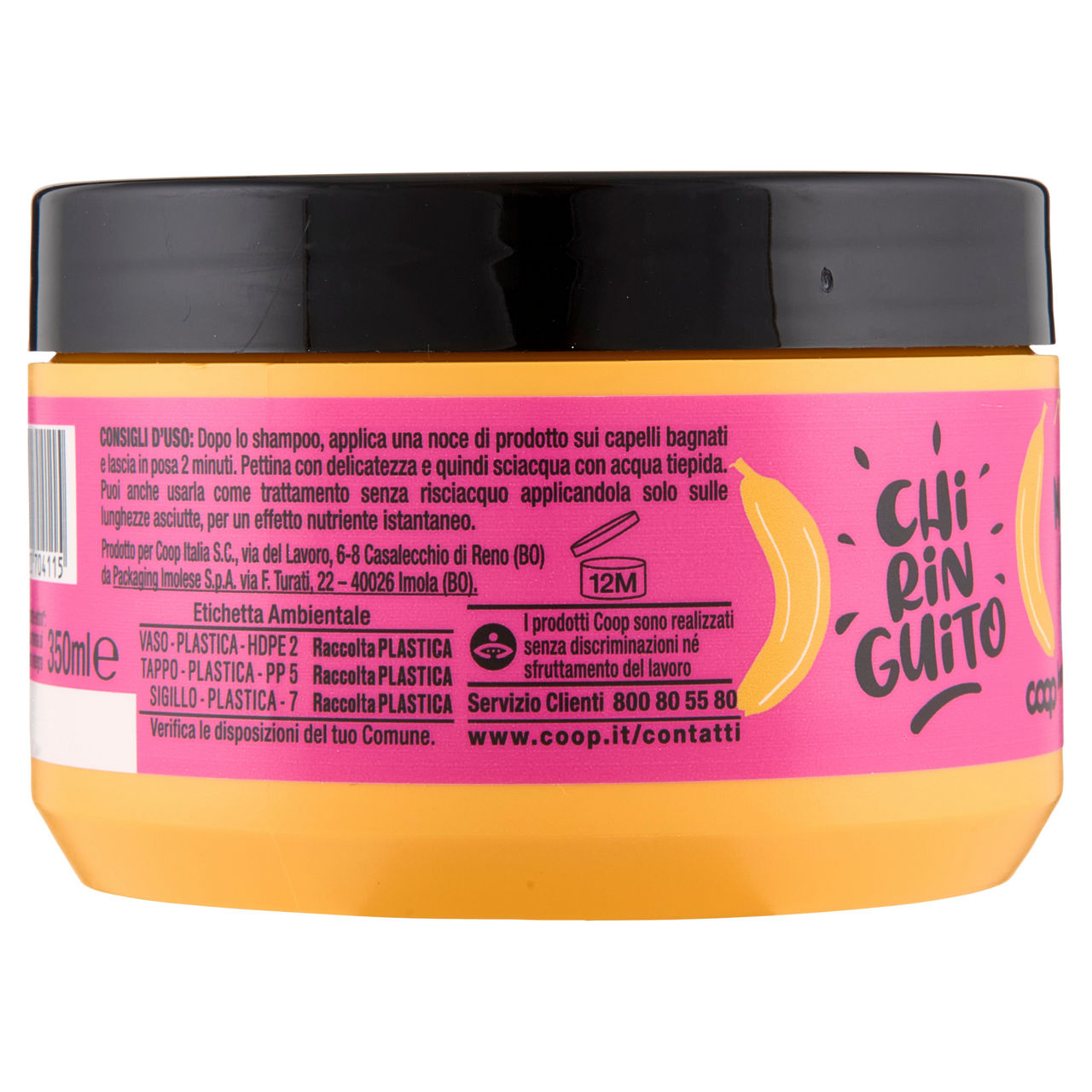 Maschera capelli nutriente banana ed estratto di grano chiringuito coop ml 350 - Immagine 81