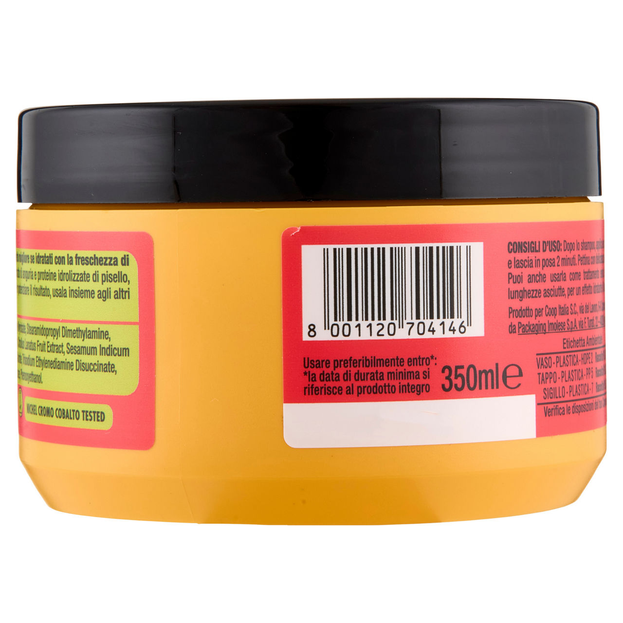 Maschera capelli idratante anguria e proteine di pisello chiringuito coop ml 350 - Immagine 71