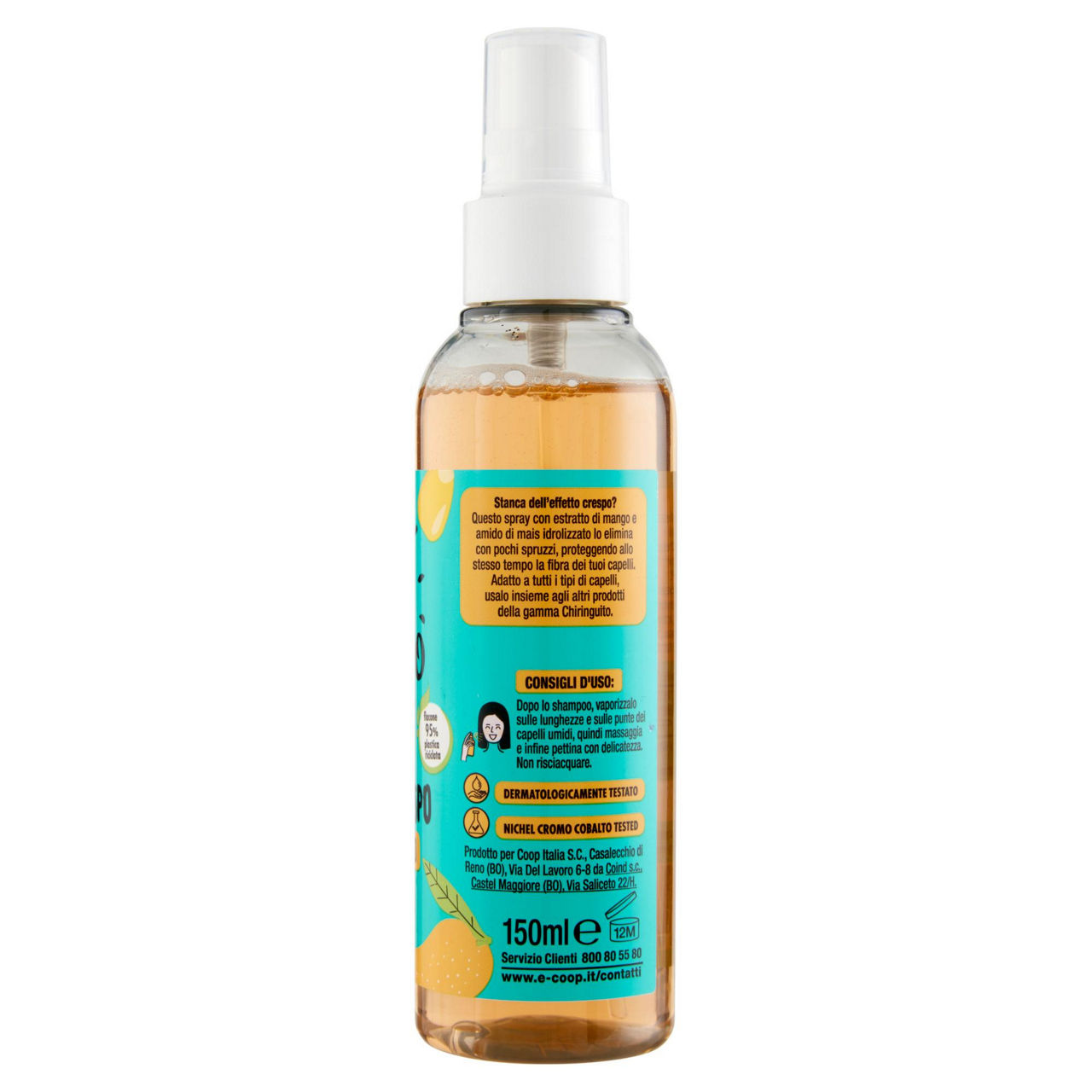 Spray anticrespo protettivo mango e amido di mais chiringuito coop ml 150 - Immagine 21