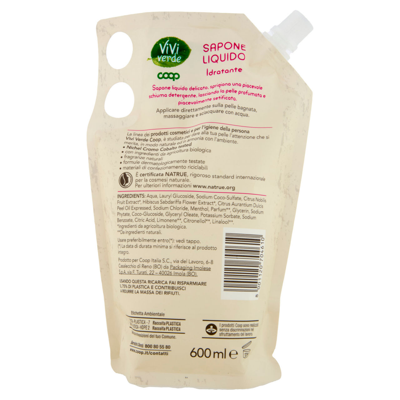 Ricarica sapone liquido idratante vivi verde coop ml 600 - Immagine 101