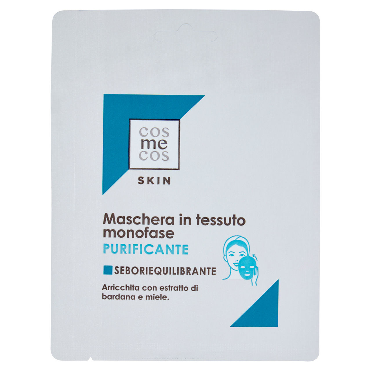 Maschera viso in tessuto monofase purificante 1 pz - Immagine 01