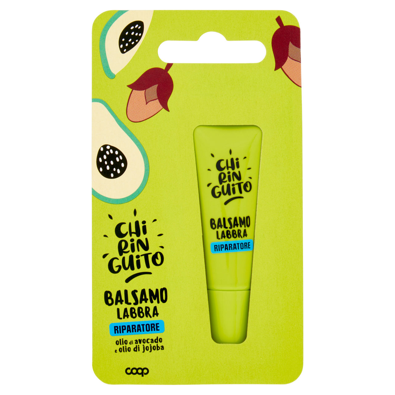 Balsamo labbra riparatore olio di avocado olio jojoba chiringuito coop ml10 pz.1